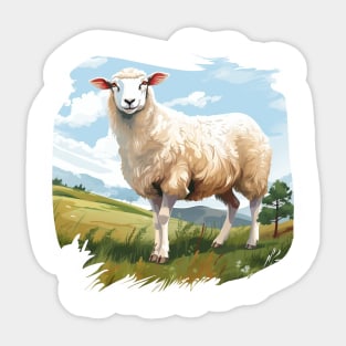 White Sheep Sticker